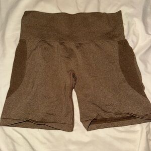 Brown Women's High-Waisted Shorts